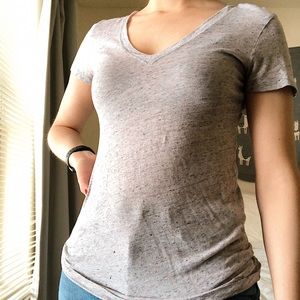 Heathered v neck tee